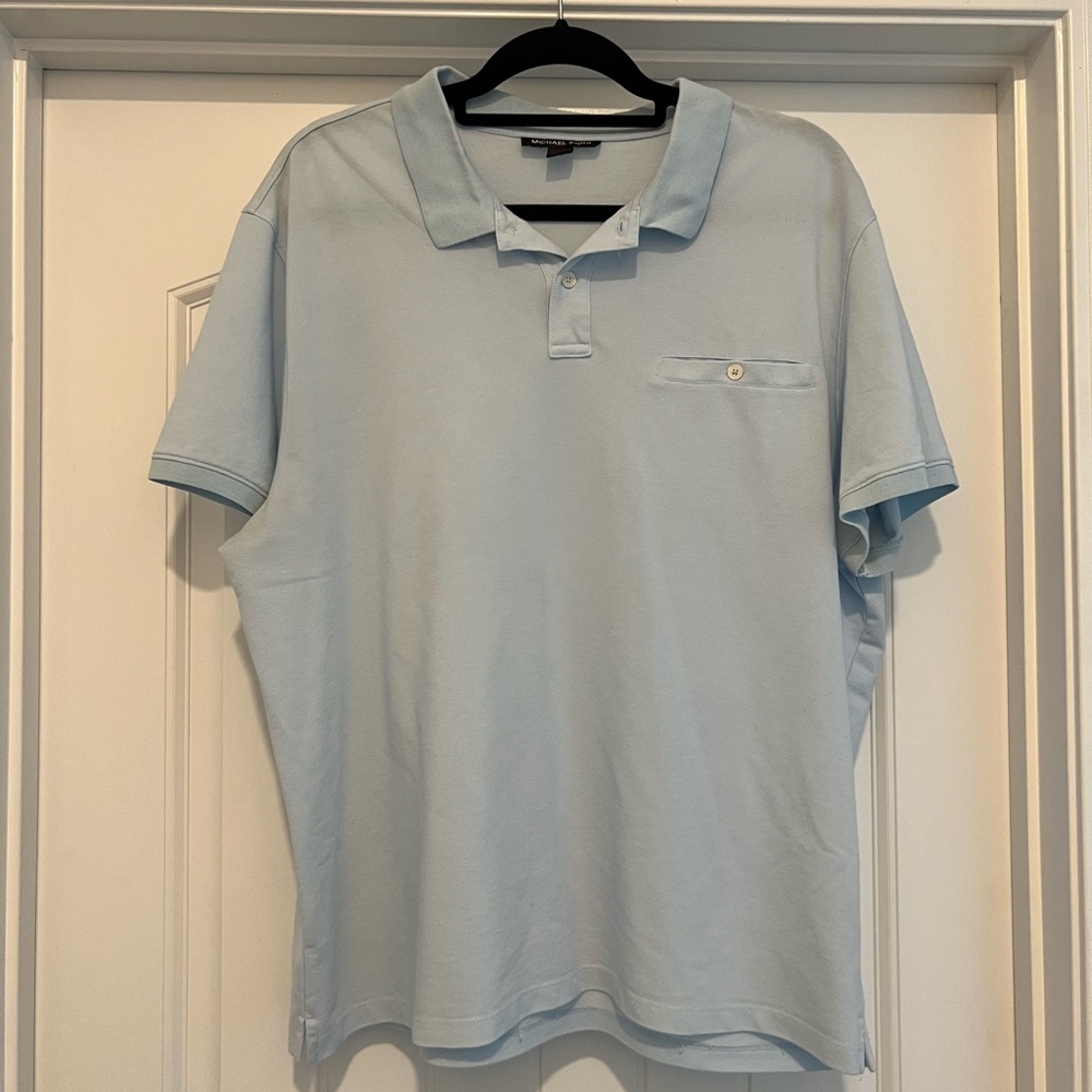 Michael Kors Mens Polo Shirt. Blue. Mens Size- XXL.
